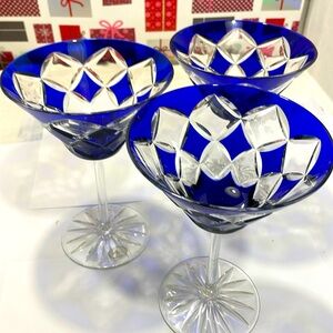 Elegant Blue Crystal Glasses